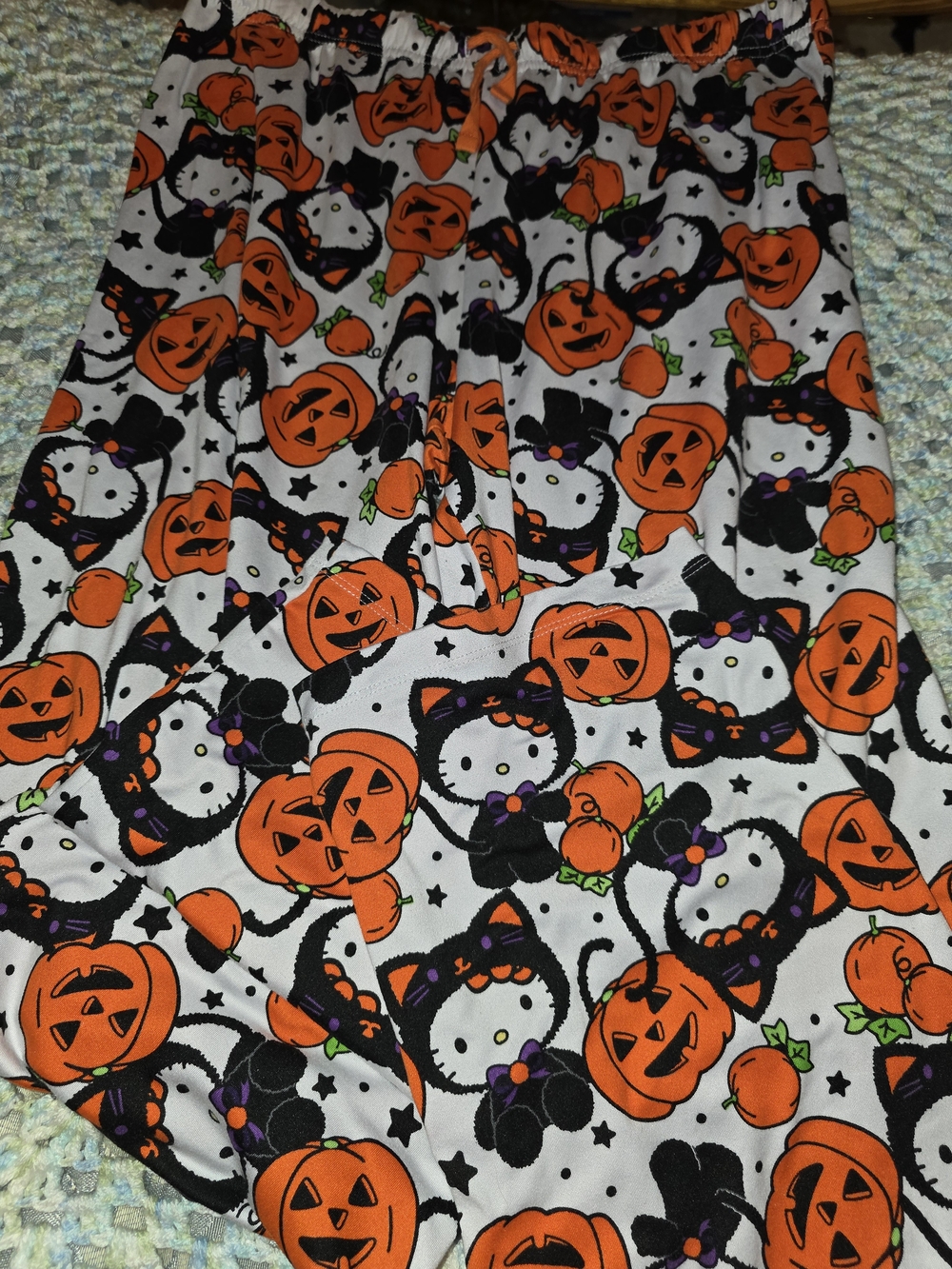 Sanrio Hello Kitty Gray Pink Orange Sleepwear Bottoms
